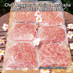Australia beef mince 85CL Anggana's BURGER PATTY seasoned with Italian herbs ECONOMY THIN frozen price for 500g 5pcs